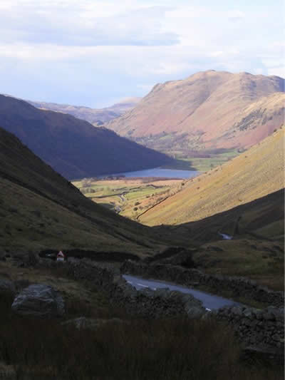 Brotherswater from Kirkstone Photo (C) Helen Griffiths - Willow Cottage