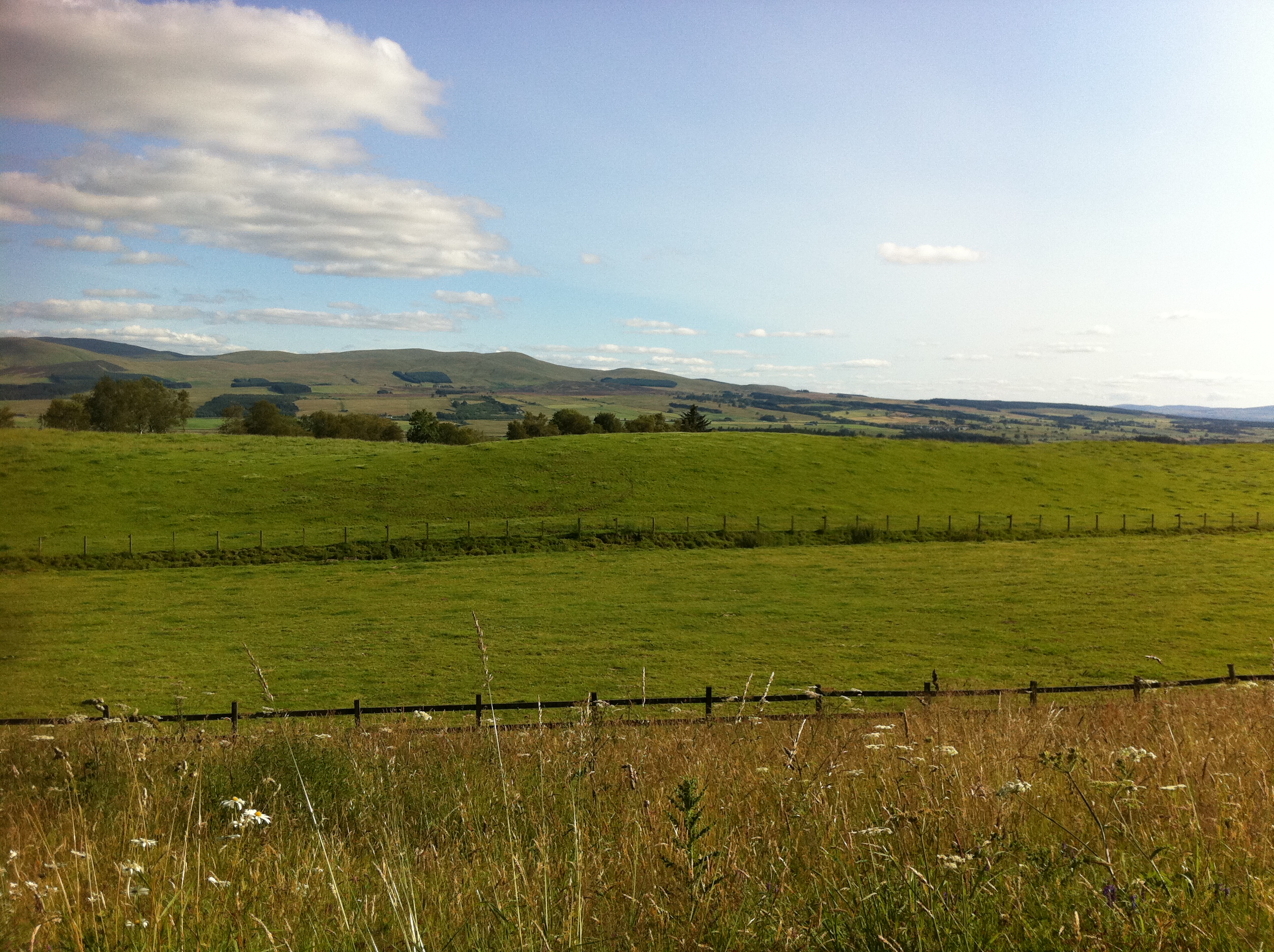View of Ochill Hills in Perthshire