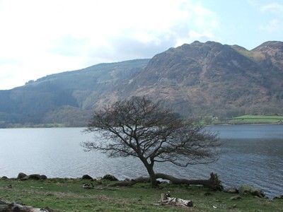 Loch, Lake, Waterfall in Bassenthwaite, England Loch, Lake, Waterfall in Cumbria, England