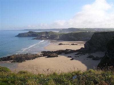 Beach in Newquay, England Beach in Cornwall, England