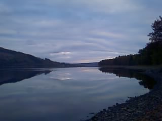 Loch, Lake, Waterfall in Callander, Scotland Loch, Lake, Waterfall in Stirlingshire, Scotland